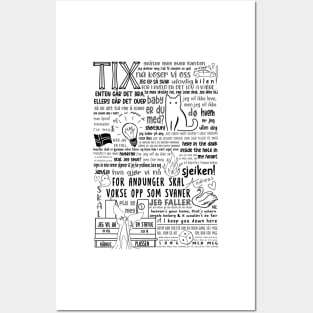 the TIX mix (black) Posters and Art